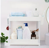 Double-Tier Sink Storage Rack with Drainage
