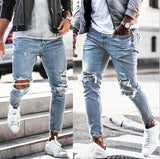 Men's Ripped Skinny Streetwear Jeans