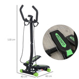 Twister Stepper with Resistance Bands, LCD Display & Handlebar – Home & Office Workout Machine