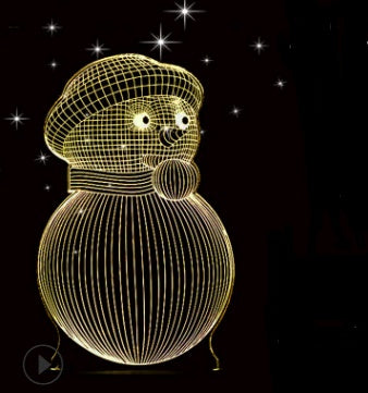 3D Owl LED Night Light – Touch Control Colorful Table Lamp