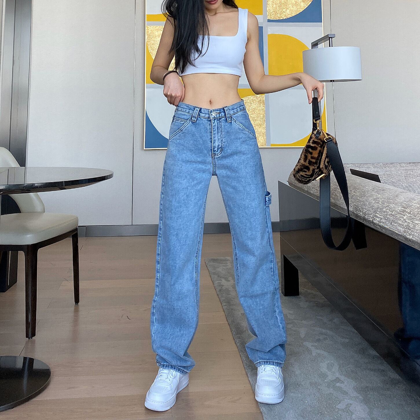Women’s Casual High Waist Loose Jeans
