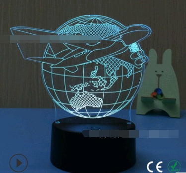3D Owl LED Night Light – Touch Control Colorful Table Lamp