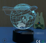 3D Owl LED Night Light – Touch Control Colorful Table Lamp
