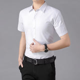 Men's Summer Slim Fit Wrinkle Resistant Short Sleeve Shirt