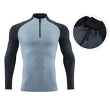 Mock Neck Half-Zip Solid Gym Activewear Set
