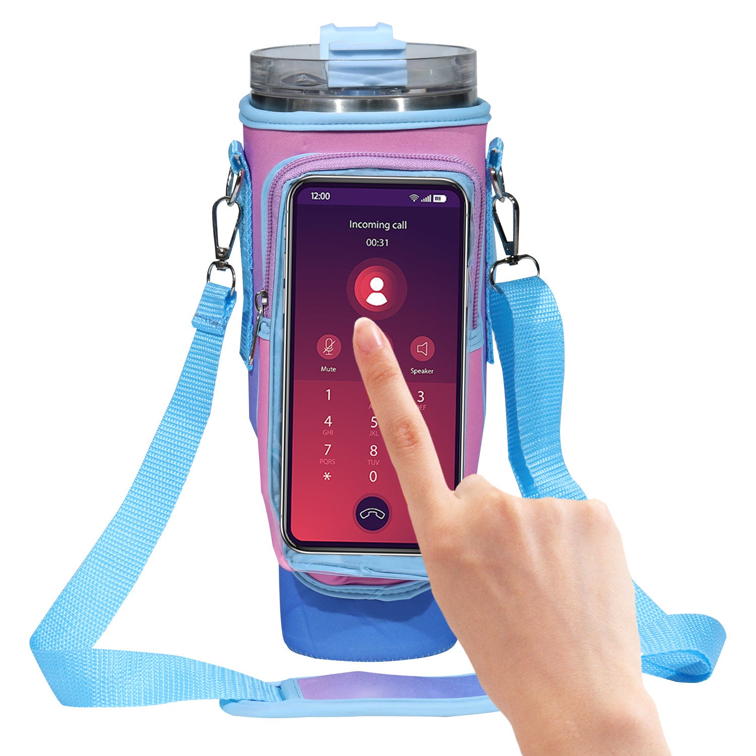 40oz Transparent Cup Cover with Touch Screen