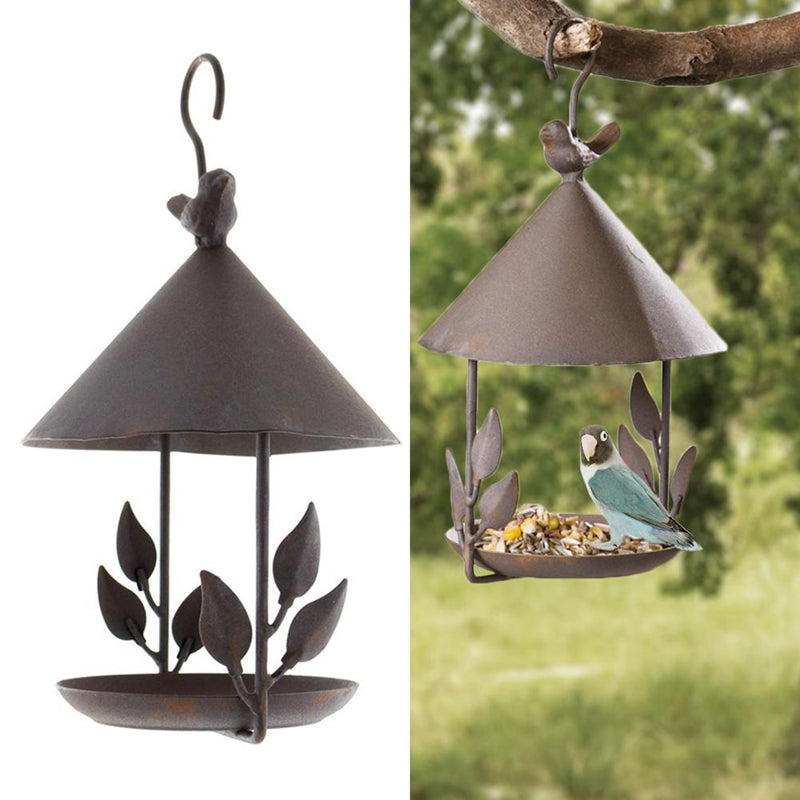 American Made Vintage Wrought Iron Bird Feeder