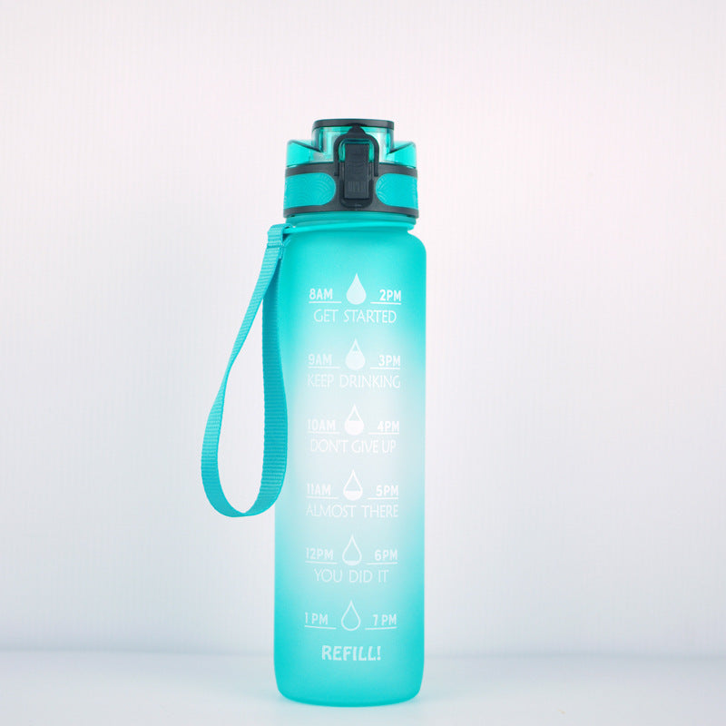 1000ml Transparent Kawaii Water Bottle – BPA-Free Plastic Infuser Sports Flask