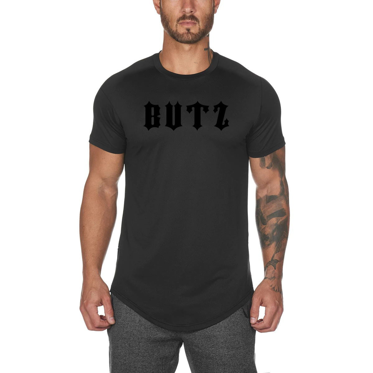 Men’s Plain Gym Fitness T Shirt Custom Sports Wear
