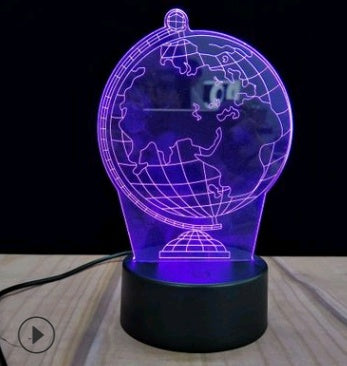3D Owl LED Night Light – Touch Control Colorful Table Lamp