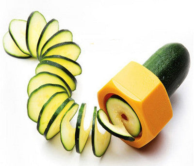 Spiral Vegetable Cutter – Kitchen Gadget Cucumber Slicer & Spiral Knife Tool