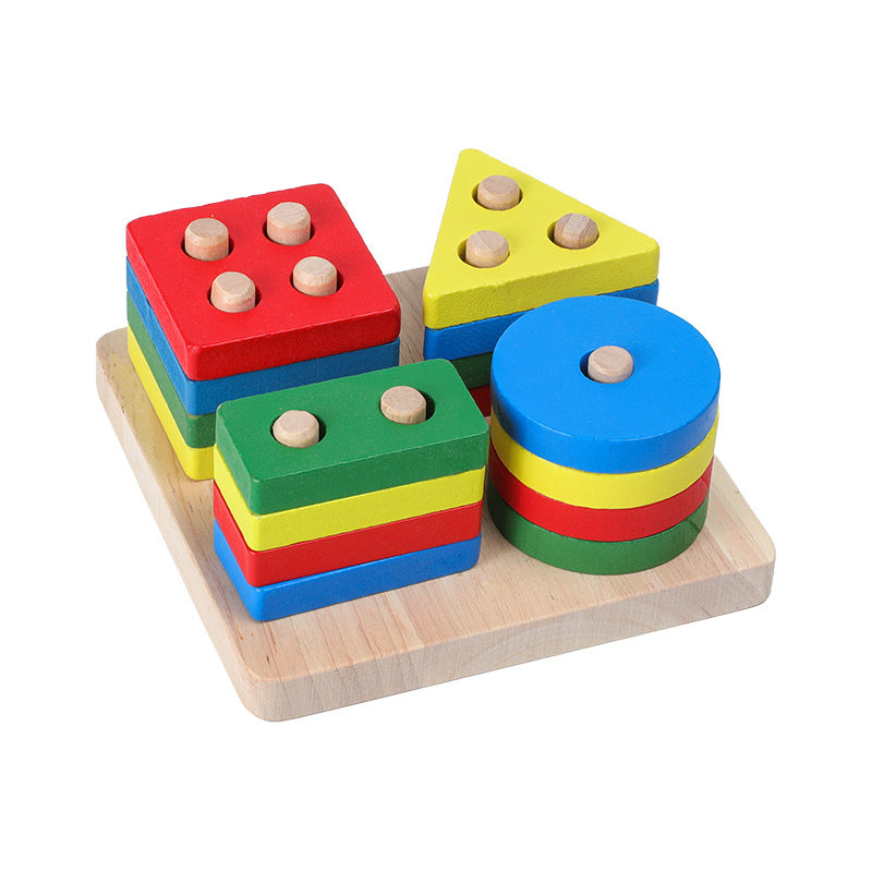 Montessori Wooden Rainbow Blocks