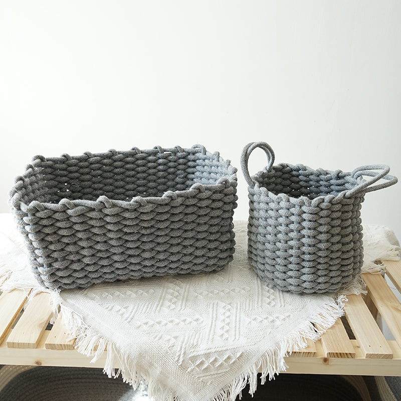 Handmade Cotton Rope Storage Basket