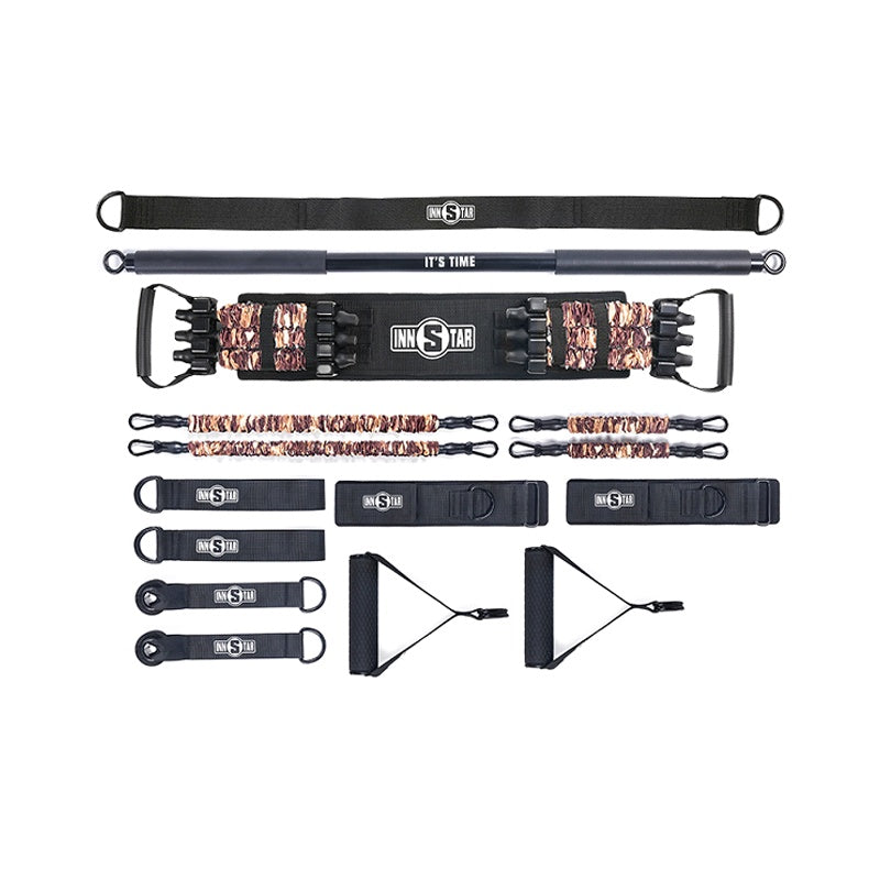 High-Quality Latex Resistance Bands Set with Workout Bar & Adjustable Bench