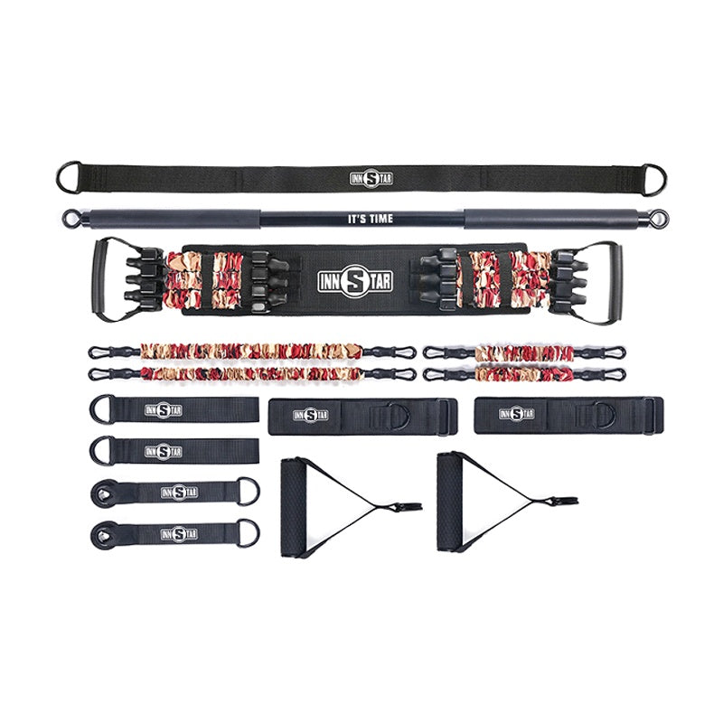 High-Quality Latex Resistance Bands Set with Workout Bar & Adjustable Bench