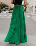Women’s High Waist Casual Long Skirt