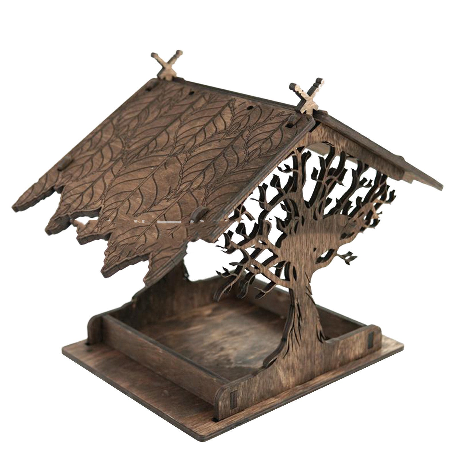 Wooden Outdoor Bird Feeder Garden Hanging Pendant Decoration