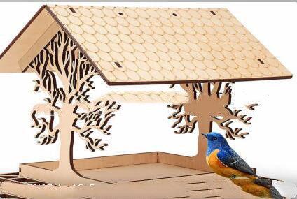 Wooden Outdoor Bird Feeder Garden Hanging Pendant Decoration