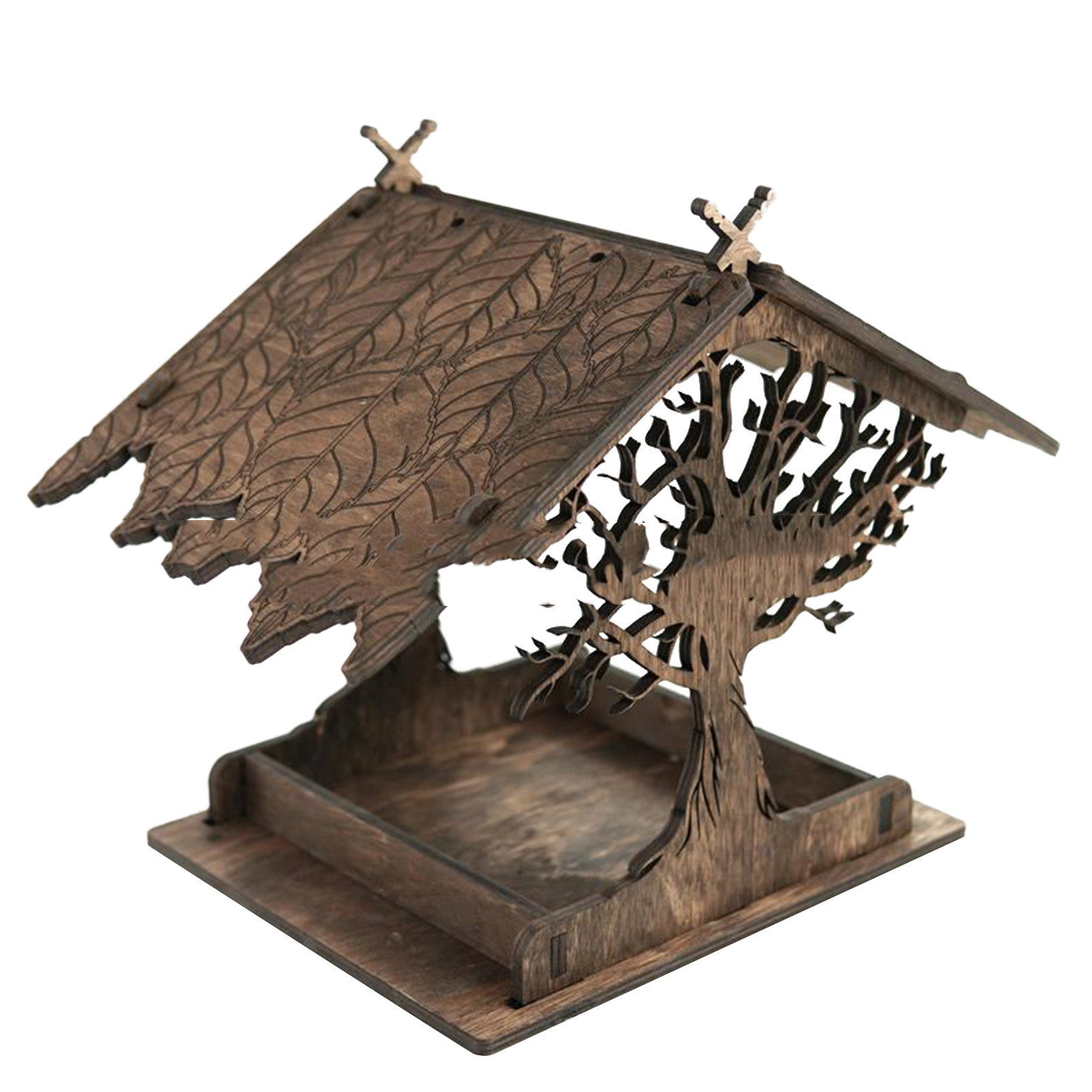 Wooden Outdoor Bird Feeder Garden Hanging Pendant Decoration