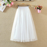 Women’s High Waist Mid-Length A-Line Skirt