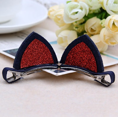 Girls Cat Ear Hair Clip Set
