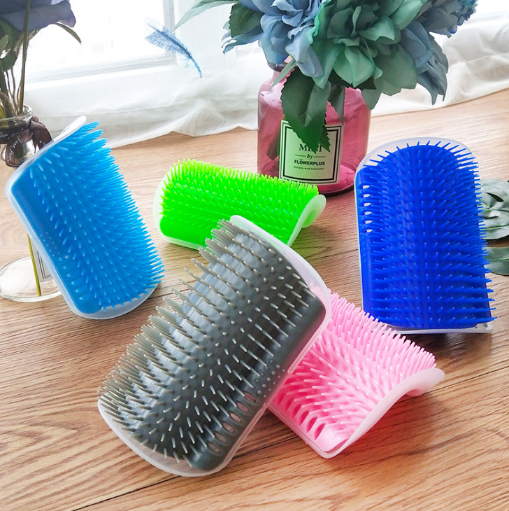 Self-Grooming Cat Brush Wall-Mounted Rubbing Device