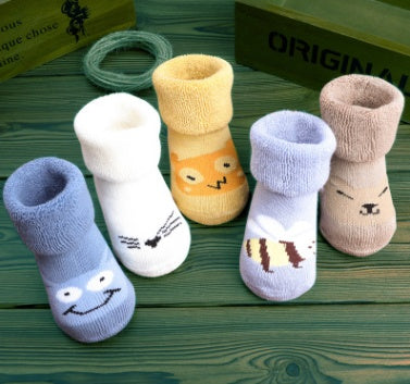 5 Pairs Baby Non Slip Cartoon Socks