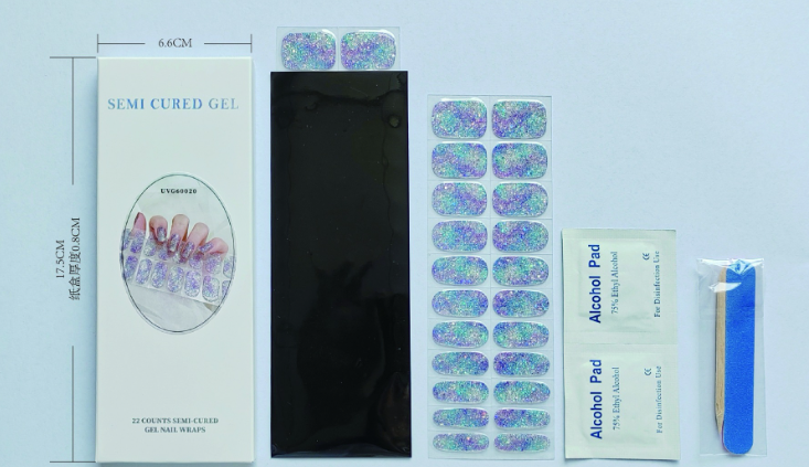 Ice Transparent Nude UV Gel Nail Stickers