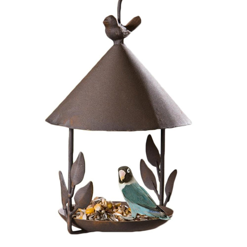 American Made Vintage Wrought Iron Bird Feeder