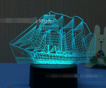 3D Owl LED Night Light – Touch Control Colorful Table Lamp