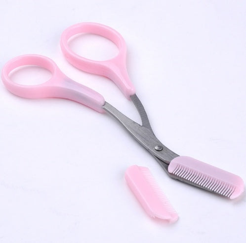 Eyebrow Scissors with Comb Precision Trimming Tool