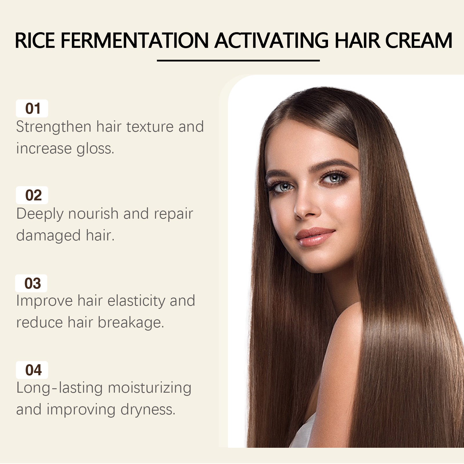 Rice Moisturizing Hair Milk for Repair and Nourishment