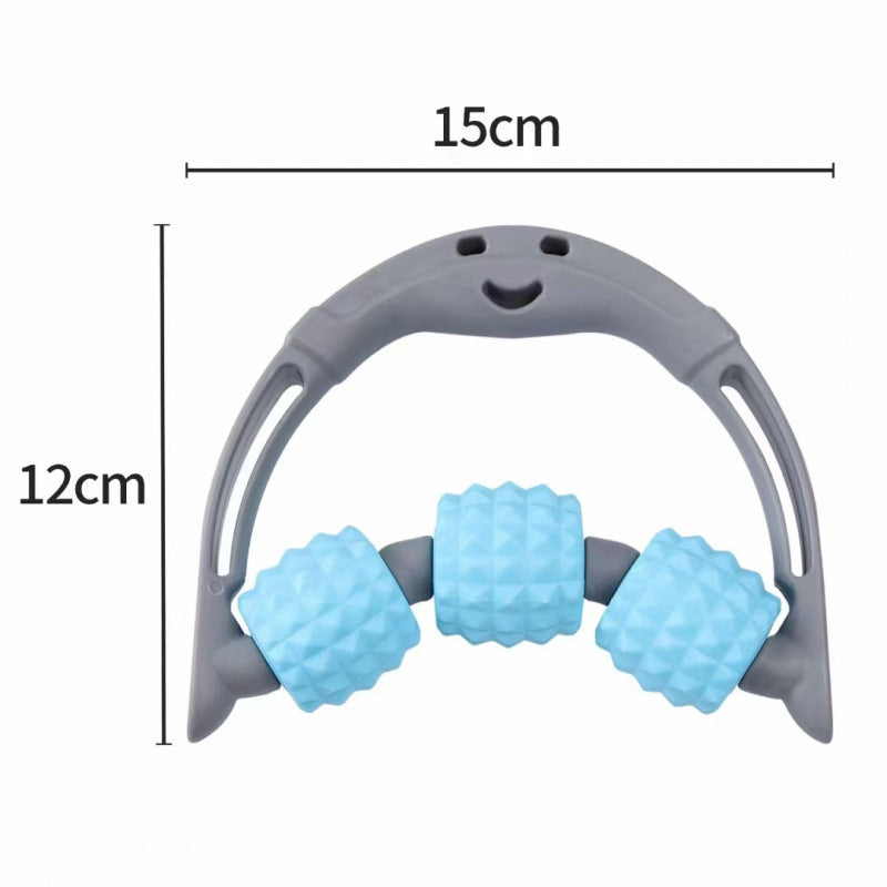 Handheld Massage Roller With Three Wheels