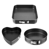 3-Piece Non-Stick Springform Cake Pan Set (9–11 Inch)