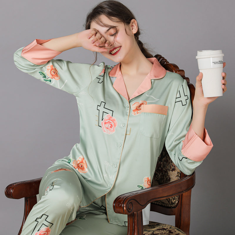 Women’s Silk Pajama Set