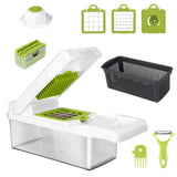 12-in-1 Vegetable Chopper & Food Slicer with Container