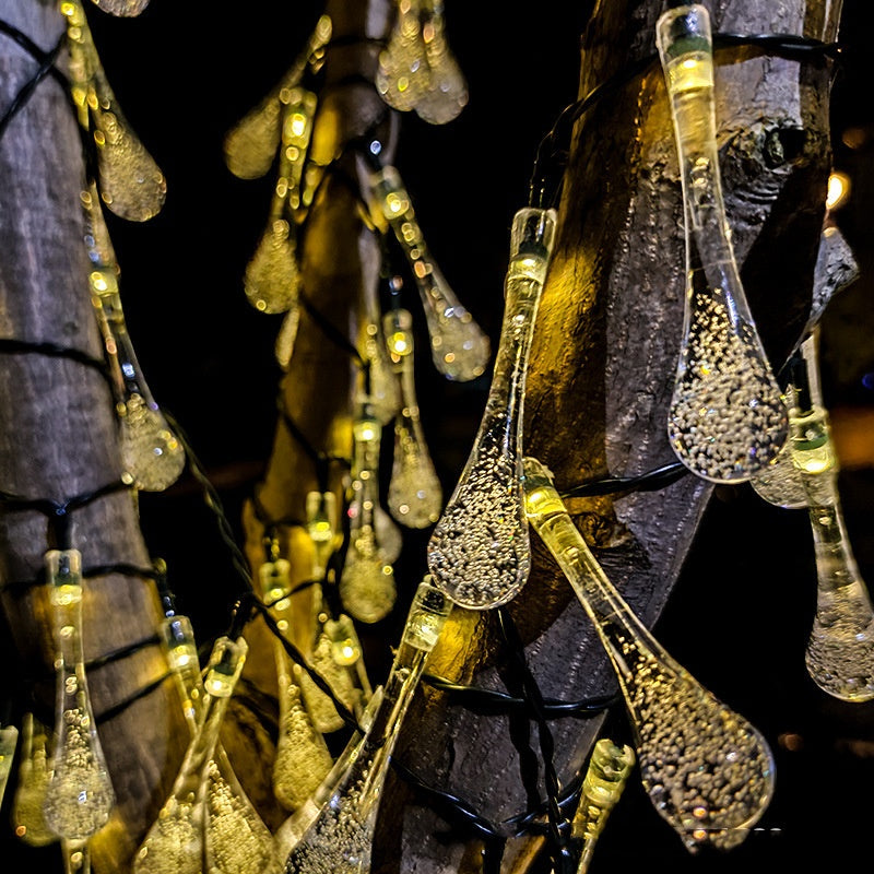 LED Water Drop String Lights – USB Outdoor Decorative Lighting Chain