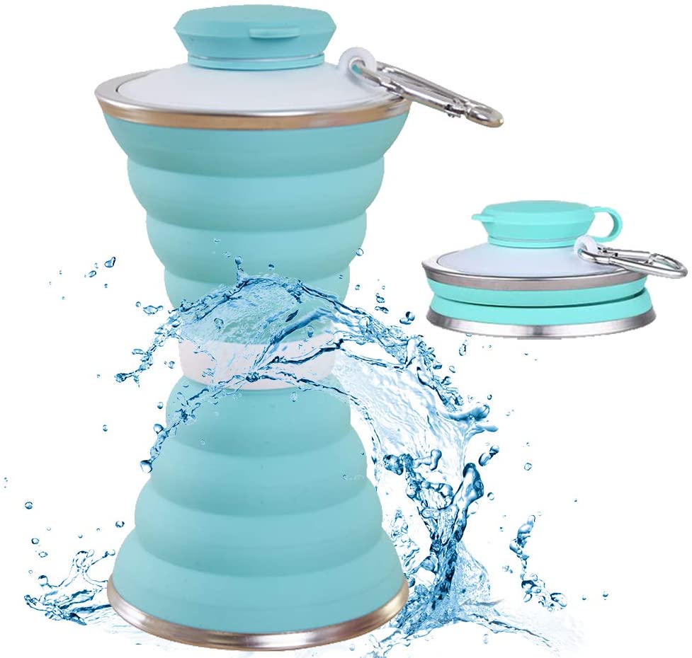 500ml Foldable Silicone Water Bottle – Leakproof, Portable Sports & Travel Bottle