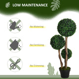35.5" Artificial Boxwood Topiary Tree