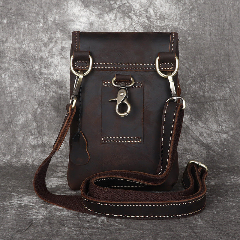 Men’s Leather Shoulder Crossbody Bag