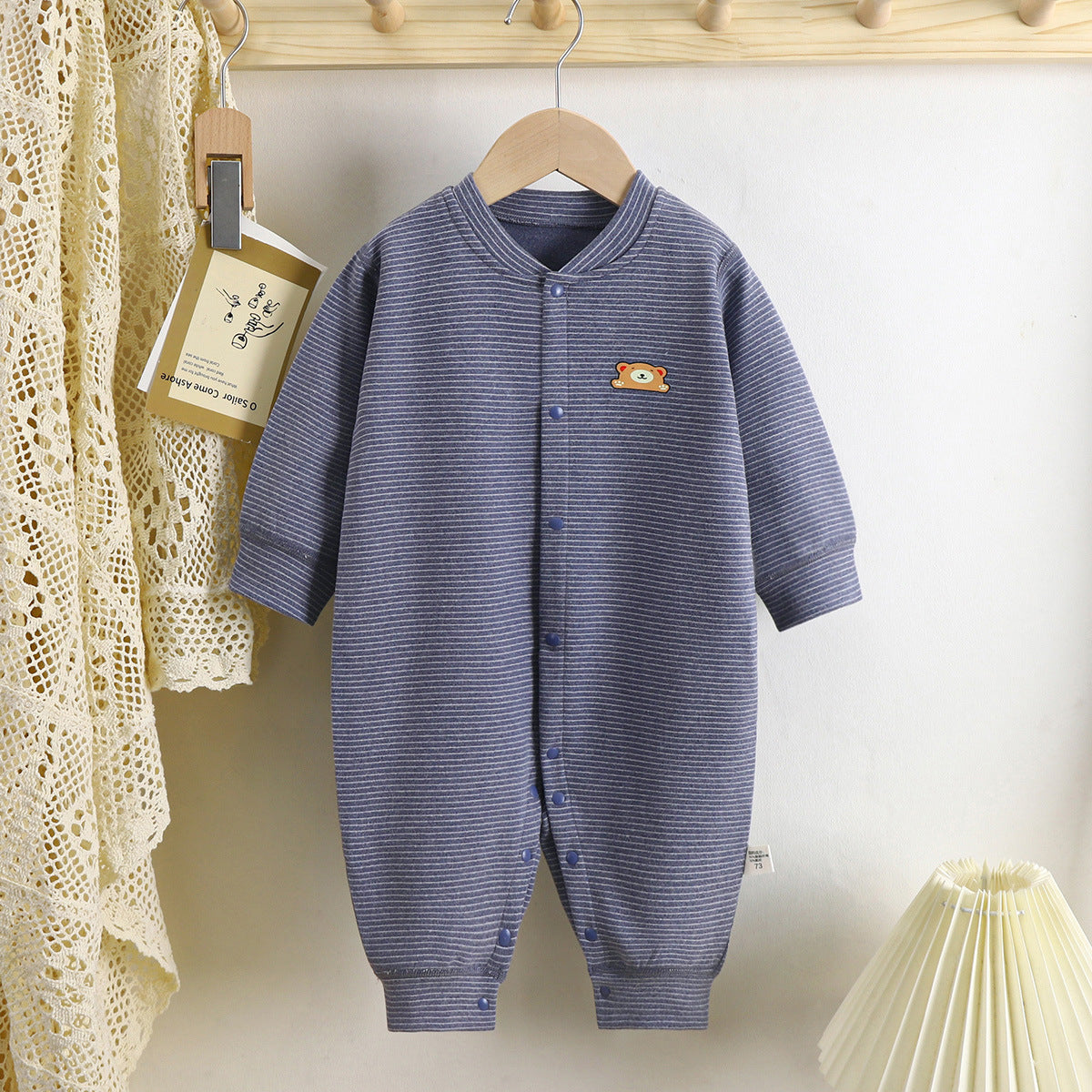 Cartoon Embroidered Baby Jumpsuit
