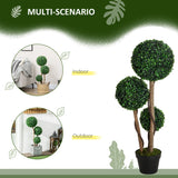35.5" Artificial Boxwood Topiary Tree