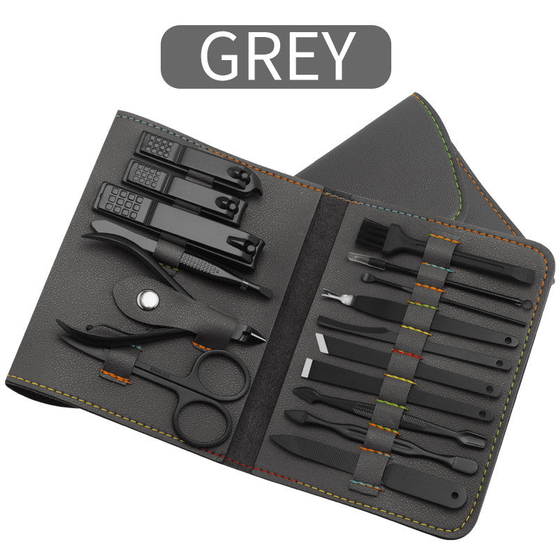 16 Piece Nail and Grooming Kit with Bag Manicure Pedicure Ear Care Tools