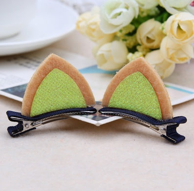 Girls Cat Ear Hair Clip Set