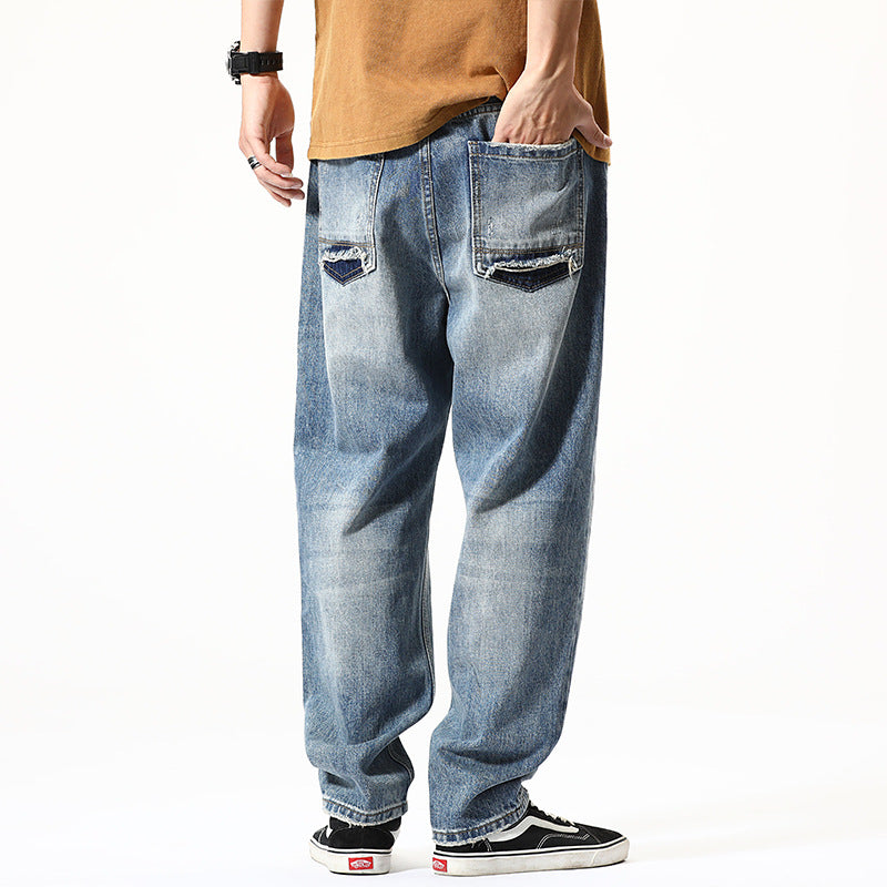 American Retro Ripped Jeans for Boys
