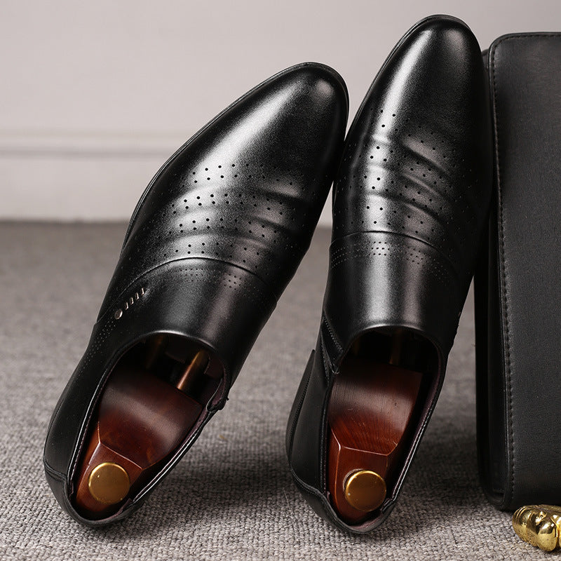 Men’s Leather Pointed Toe Casual Shoes