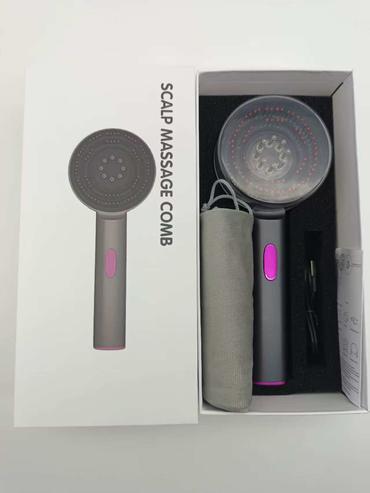 Electric Scalp Hair Care Comb with Red Light and Liquid Guide