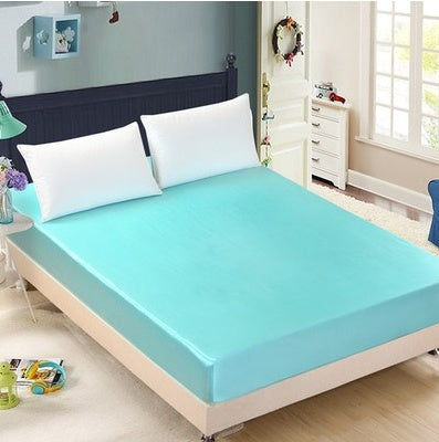 Summer Ice Silk Bed Cover Set – Solid Color Bedding with Pillowcases