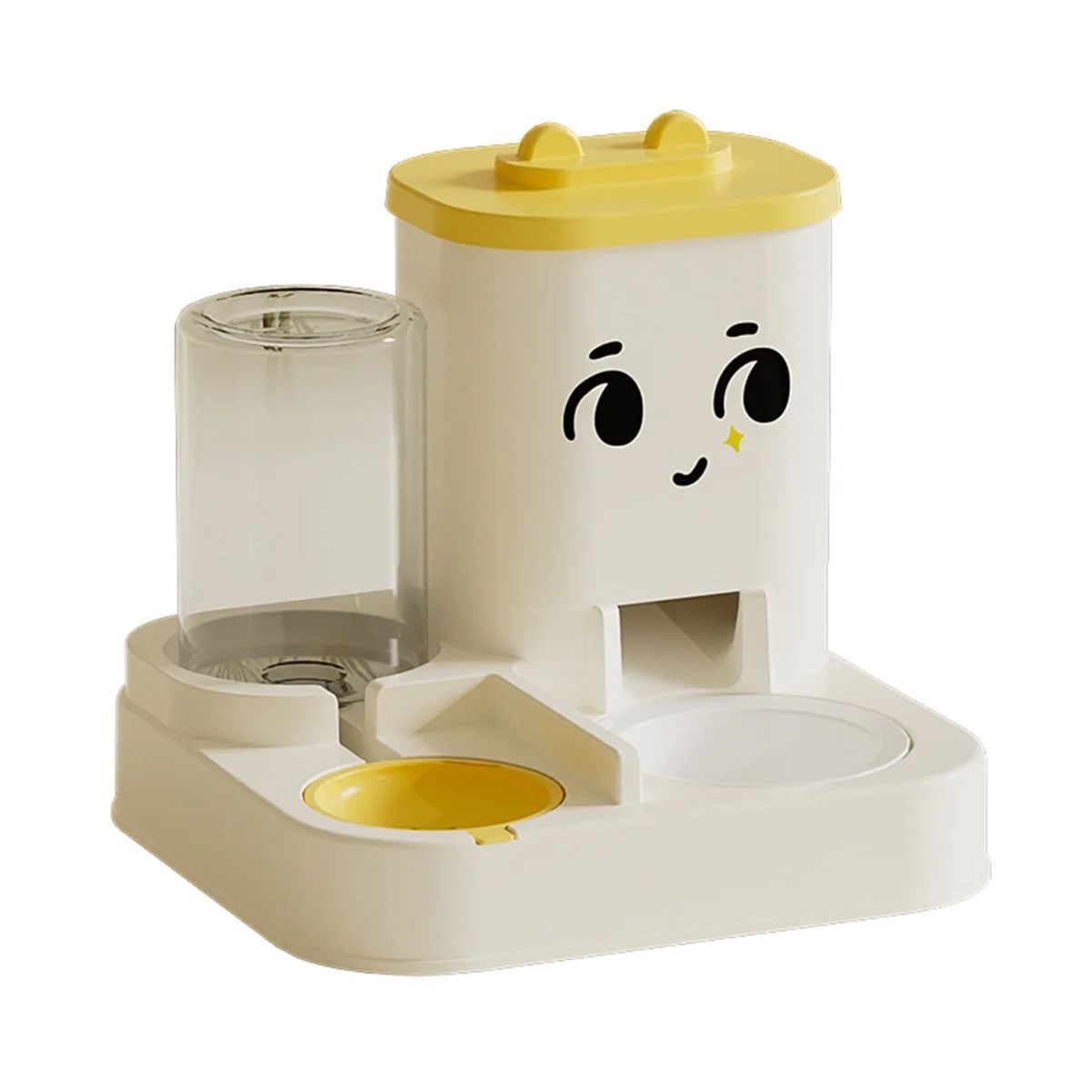 Cartoon Pet Feeding & Watering Dispenser Large Capacity for Cats & Dogs