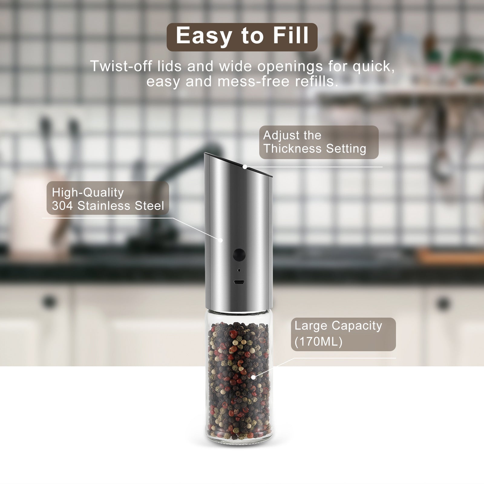 Stainless Steel Automatic Grinder